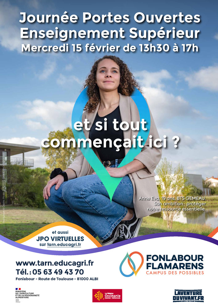 JPO Enseignement Superieur - mercredi 15 février de 13h30 à 17h